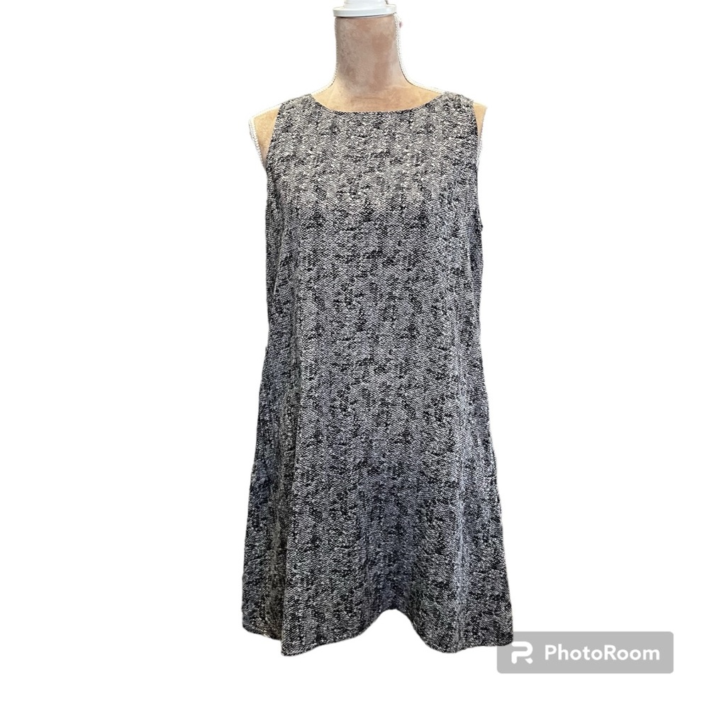 Eileen Fisher Sill Sleeveless Shift Mini Dress Large Pockets